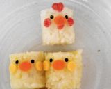 簡単！キャラ弁当♪俵ヒヨコ&ニワトリ☆作り方3写真
