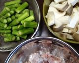 豚肉と茸と青野菜のオイスターソース炒め作り方1写真