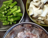 豚肉と茸と青野菜のオイスターソース炒め作り方1写真