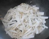 大根とひき肉のたまご炒め作り方1写真