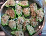 チーズ風味☆塩こんぶ&筍のピーマンの肉詰作り方4写真