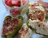 チーズ風味☆塩こんぶ&筍のピーマンの肉詰作り方7写真