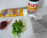 梅香る✿ピーマンおじゃこのバタぽんパスタ作り方2写真