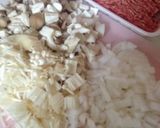 きのこたっぷり肉味噌のせ巻きごはん作り方1写真