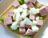スパム×野菜×胡桃の和トースト作り方4写真