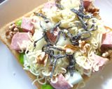 スパム×野菜×胡桃の和トースト作り方5写真