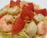 トマト・帆立・むきえびで☆和風冷製パスタ作り方6写真