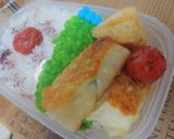 お弁当に☆餃子の皮で簡単春巻き作り方4写真