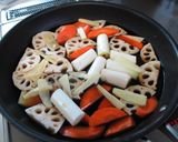 煮魚　～根菜と～作り方2写真