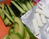 ☆野菜＆豚肉＆クリチの生春巻き☆　作り方1写真