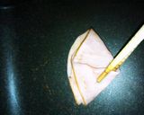焼きハムのお花　お弁当のすき間に作り方2写真