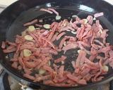 春キャベツのカルボ風カレーうどん作り方2写真