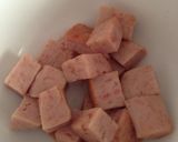 SPAMとクリームチーズのネギ和え作り方1写真