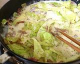 春キャベツのカルボ風カレーうどん作り方5写真