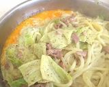 春キャベツのカルボ風カレーうどん作り方6写真