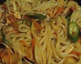 烏賊キムチおくら納豆焼きうど～ん作り方4写真
