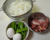 豚肉と絹さやの卵とじ作り方1写真