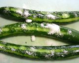 ポリ袋で簡単♫キュウリの味噌漬け作り方1写真