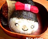 デコ弁＆キャラ弁‼ お団子ヘアガール弁作り方3写真
