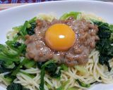 納豆と塩麹とほうれん草のパスタ作り方5写真