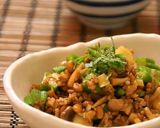 納豆と挽肉、ネバネバ野菜の中華風炒め作り方4写真