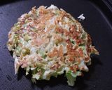キャベツたっぷり納豆お好み焼き作り方5写真
