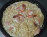 簡単☆エビのクリームパスタ作り方4写真