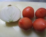 新玉ねぎとトマトのさっぱりサラダ作り方1写真