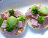厚切りハム×ブロッコリーのカレートースト作り方3写真