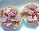 厚切りハム×ブロッコリーのカレートースト作り方2写真