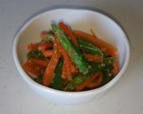 彩りに*人参といんげん豆のゴマ和え作り方3写真