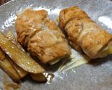 ささみのポテト巻きにんにくバター醤油味作り方9写真