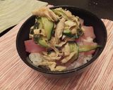 鶏ササミとキュウリと大葉の梅さっぱり丼作り方6写真