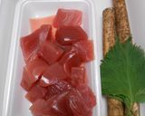 きはだマグロ角切りとごぼうの生姜煮作り方1写真