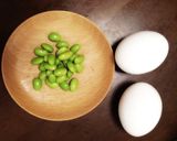 春レシピ♪カリフワ食感♡枝豆の玉子焼き作り方1写真