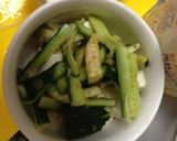夏野菜の浅漬け載せて変わり冷奴作り方3写真