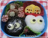 キャラ弁*行楽にまっくろくろすけ作り方4写真