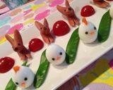 お弁当☆うずら卵でヒヨコとニワトリ作り方4写真