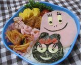キャラ弁☆のり弁deバーバパパ作り方4写真