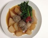 お鍋一つ。大根と豚挽肉団子作り方6写真