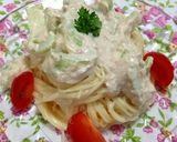 セロリのツナヨーグルトクリーム冷製パスタ作り方4写真