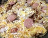 鶏肉の代わりにソーセージで親子丼もどき！作り方7写真