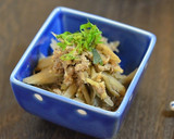 鯖缶と牛蒡で生姜たっぷり佃煮作り方3写真