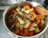 簡単レンズ豆カレーに手作りナンを添えて♪作り方3写真