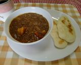 簡単レンズ豆カレーに手作りナンを添えて♪作り方7写真