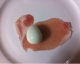 うずらの卵とパイナップルの生ハム巻き作り方1写真