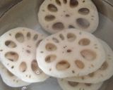 蓮根の鶏肉詰め〜和風あんかけ〜作り方1写真