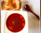 ﾚﾝｼﾞでﾁｰｽﾞと卵のﾄﾏﾄｽｰﾌﾟ作り方3写真
