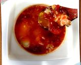 ﾚﾝｼﾞでﾁｰｽﾞと卵のﾄﾏﾄｽｰﾌﾟ作り方4写真