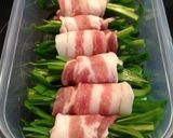 レンジで簡単♪行者にんにく豚バラ巻き作り方9写真